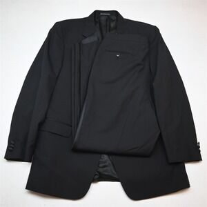 After Hours 44L 36x32 Black 100% Wool Mens Jacket Pants Tuxedo